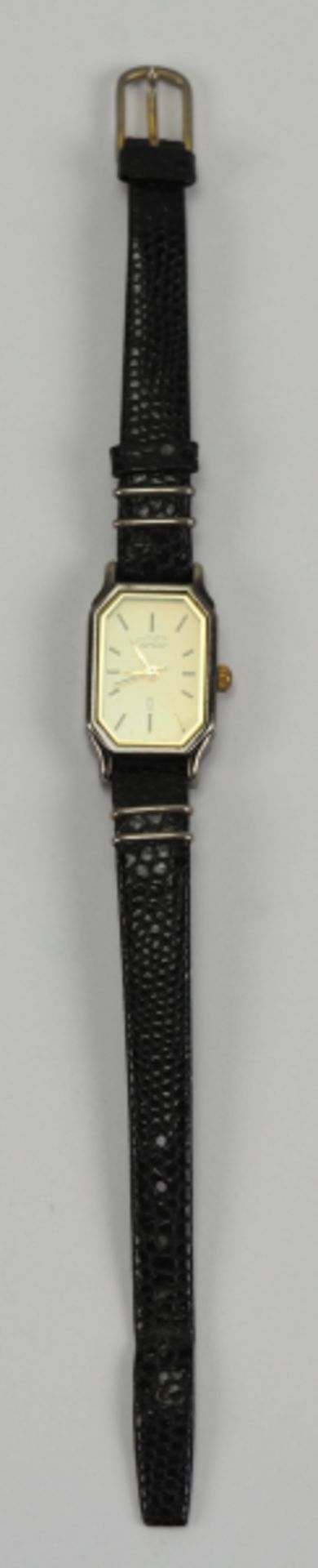 7.5.) UhrenCartier: Damen Armbanduhr.Stahlgehäuse, vergoldetes Zifferblatt must de Cariter, an - Image 7 of 7