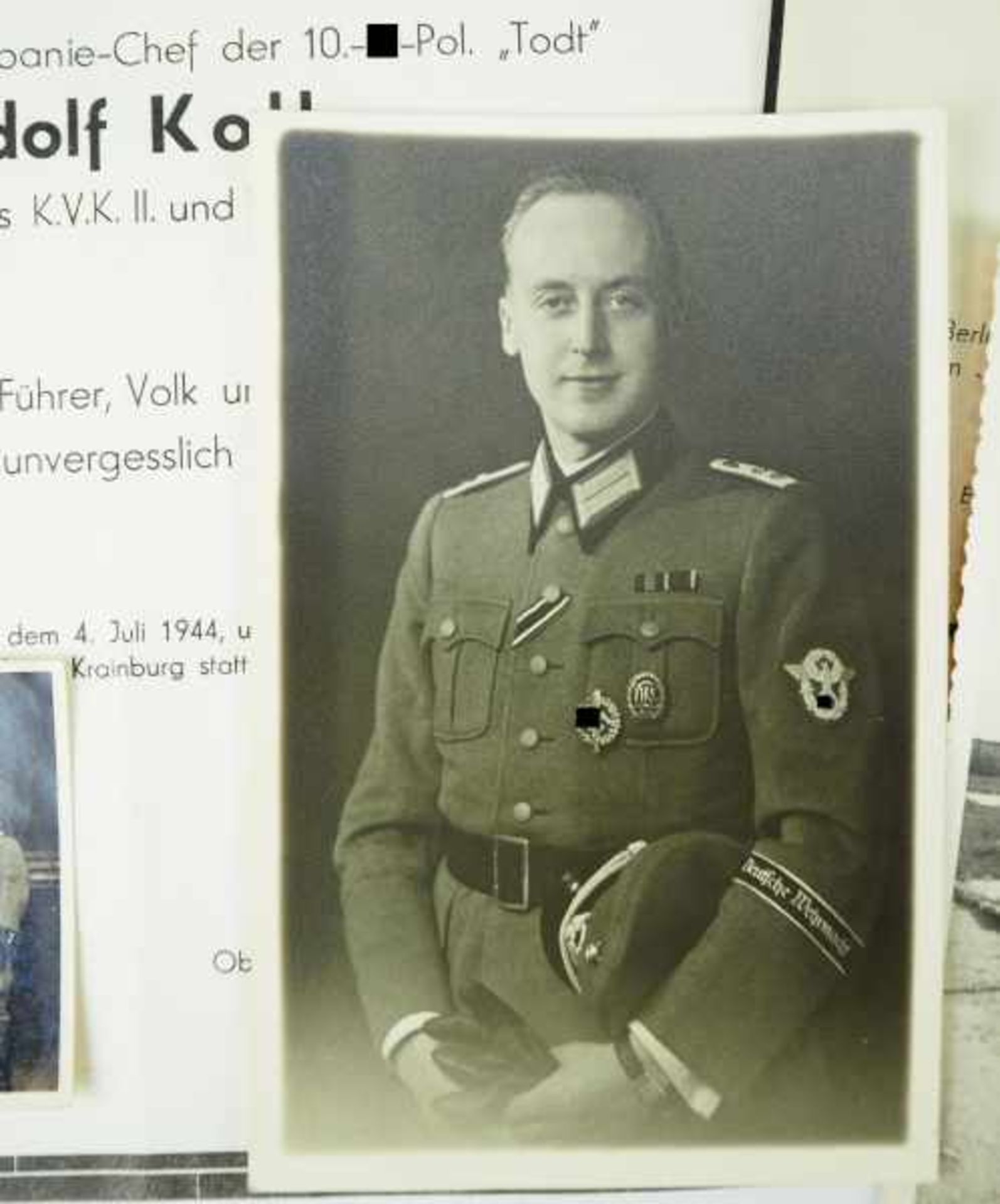 3.2.) Fotos / PostkartenFotos / Postkarten Nachlass eines Hauptmann und Kompanie-Chef im 10*SS- - Image 3 of 4