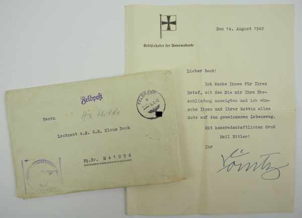 3.3.) AutographenDönitz, Karl.(1891-1980). Großadmiral und letztes Staatsoberhaupt des Deutschen - Image 2 of 4