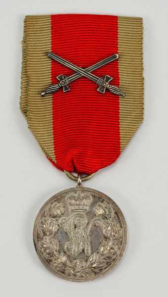 1.1.) Kaiserreich (bis 1933)Schaumburg-Lippe: Silberne Militärverdienst-Medaille, mit gekreuzten