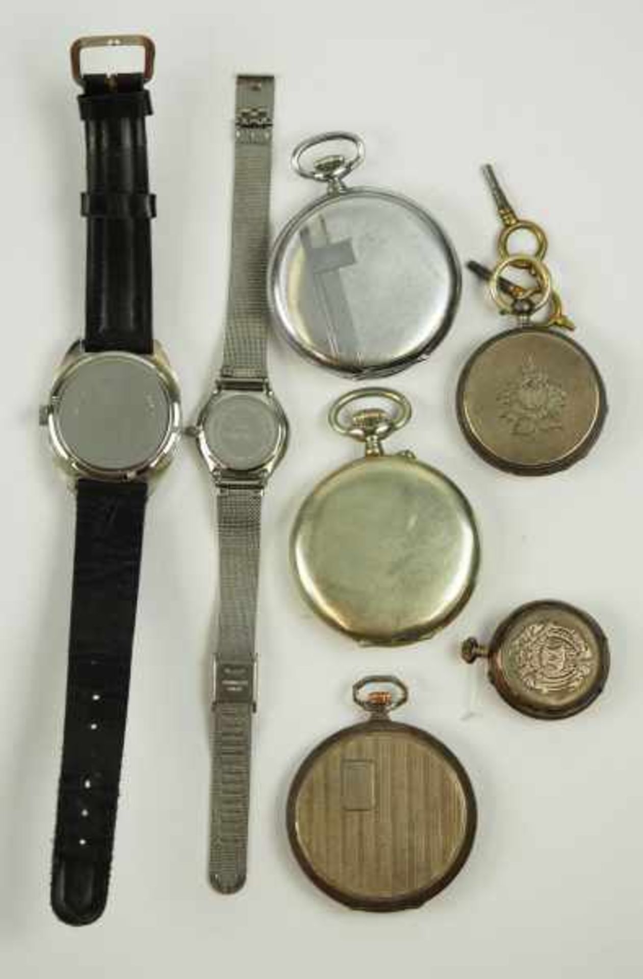 7.5.) UhrenLot Taschenuhren.Diverse. U.a. Logines und Junghans.Zustand: II7.5 ) Watches - Image 6 of 6