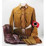 4.1.) Uniformen / KopfbedeckungenNSDAP: Uniform Ensemble eines Stellenleiters.1.) Braunhemd, mit