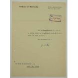 3.3.) AutographenHitler, Adolf.(1889-1945). Führer und Reichskanzler. Eigenh. Autograph auf