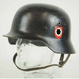 4.1.) Uniformen / KopfbedeckungenSS: Stahlhelm M40.Glocke schwarz lackiert, Embleme später