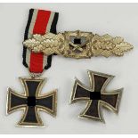 1.2.) Deutsches Reich (1933-45)Nachlass eines Nahkämpfers mit 3 Auszeichnungen.1.) Eisernes Kreuz,