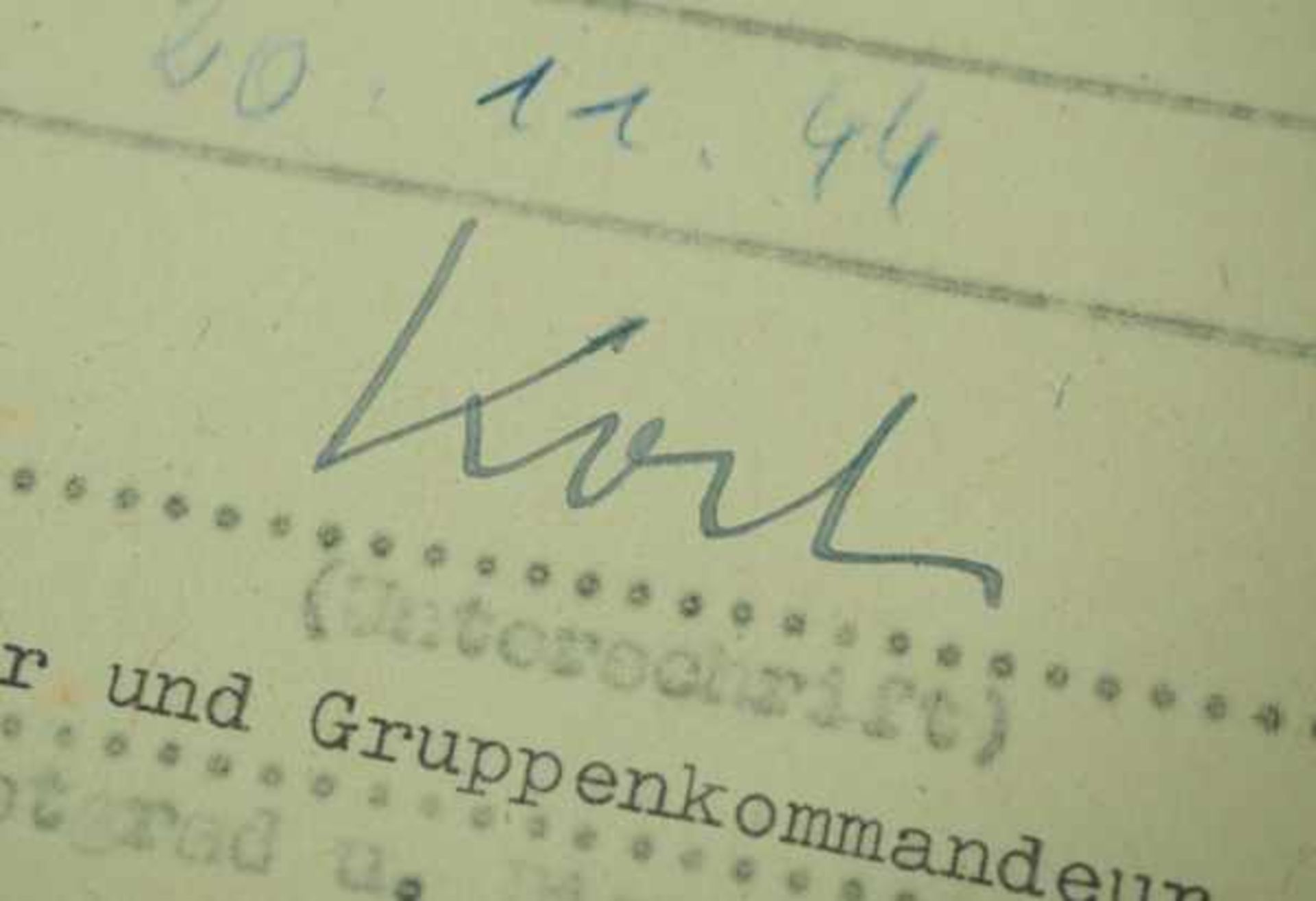 3.3.) AutographenBaumbach, Werner / Koch, Adolf.Antrag auf Verleihung der Frontflugspange für - Image 4 of 6