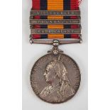 2.1.) EuropaGroßbritannien: Queens South Africa Medal - Scots Guards.Silber, mit den Sangen "