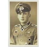 3.3.) AutographenBiehl, Johann.(1917-2017). Ihm wurde das Ritterkreuz des Eisernen Kreuzes als