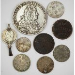 7.4.) MünzenDeutsches Reich: Lot Münzen.Diverse, u.a. Preussen, Braunschweig und Frankreich.Zustand:
