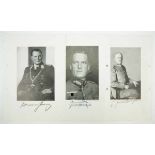 3.3.) AutographenGöring / Keitel / Ludendorff.- Göring, Hermann,- Keitel, Wilhelm,- Ludendorff,