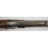 4.3.) BlankwaffenPerkussions Gewehr - G.J. StaudingerWürzburg - um 1720.Achtkantiger Lauf,