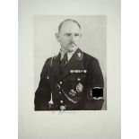 3.3.) AutographenDietrich, Sepp.(1892-1966). Kommandeur der Leibstandarte SS Adolf Hitler, SS-
