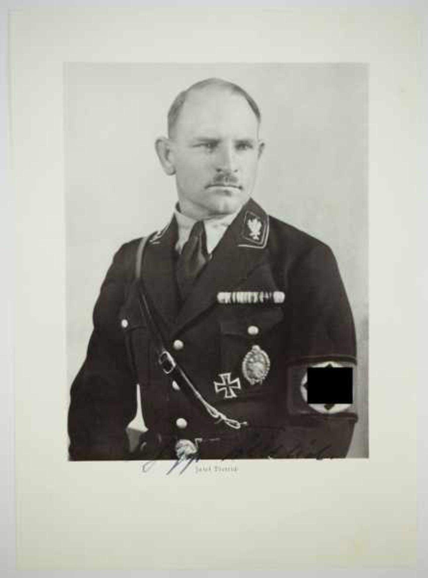 3.3.) AutographenDietrich, Sepp.(1892-1966). Kommandeur der Leibstandarte SS Adolf Hitler, SS-