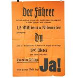 4.4.) Patriotisches / Reservistika / DekorativesNSDAP: Wahlplakat "Der Führer - Tu deine Pflicht!