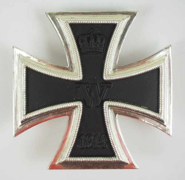 1.1.) Kaiserreich (bis 1933)Preussen: Eisernes Kreuz, 1914, 1. Klasse.Geschwärzter Kern, silberne