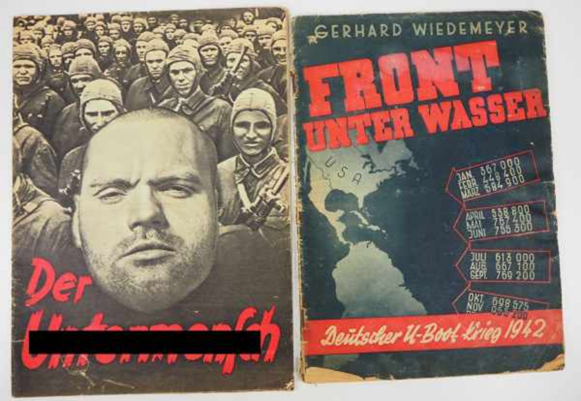 6.1.) LiteraturZeitschriften: Der Untermensch / Front unter Wasser.Jeweils gelesen, letzteres im - Image 2 of 2