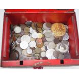 7.4.) MünzenGeldkasette mit Internationalen Münzen.Lot.Zustand: II7.4 ) Coins