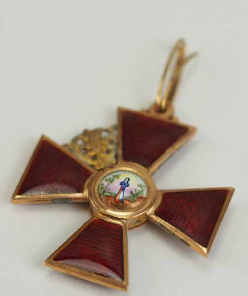 2.2.) WeltRussland: Orden der hl. Anna, 2. Modell (1810-1917), 3. Klasse.Gold, teilweise emailliert, - Image 2 of 5