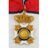 2.1.) EuropaKönigreich Beider Sizilien: Orden Franz I., Komturkreuz.Gold, teilweise emailliert,