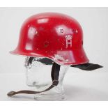 4.1.) Uniformen / KopfbedeckungenWerkswehr: Stahlhelm - Horch.Rot lackierter Helm, mit Logo auf