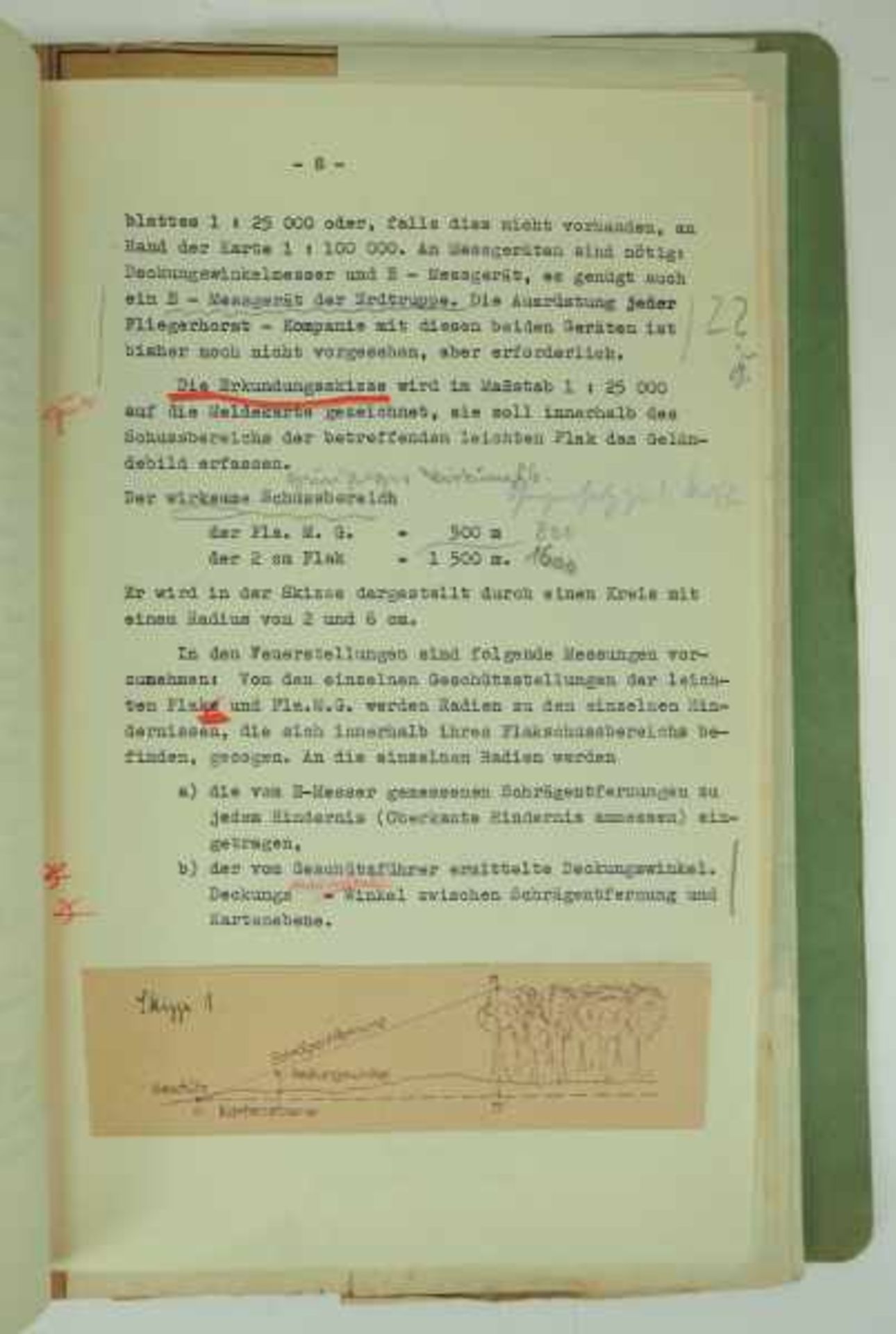 3.1.) Urkunden / DokumenteGeheimes Material zur Flugabwehr Hamburgs / Luftgau XI.Mappe mit - Image 8 of 8