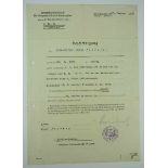 3.1.) Urkunden / DokumentePreussen: Eisernes Kreuz, 1914, 2. Klasse Bescheinigung für einen