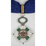 2.1.) EuropaJugoslawien: Orden der Jugoslawischen Krone, Komturkreuz.Silber vergoldet, teilweise