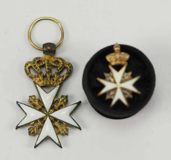 2.1.) EuropaGroßbritannien: Order of St. John, 2 Miniaturen.Diverse Ausführungen.Zustand: II2.1.)