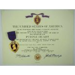 2.2.) WeltUSA: Nachlass eines Private First Class mit Purple Heart für den Vietnam Krieg.Purple