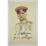 3.3.) Autographenvon Mackensen, August.(1849-1945). Generalfeldmarschall und Adjutant Kaiser Wilhelm