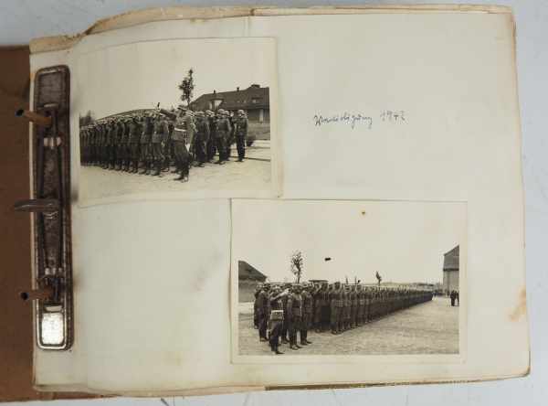 3.2.) Fotos / PostkartenSS Fotoalbum - Flak-Abteilung.Ordner, mit aufgeklebten Motiven und - Image 5 of 12