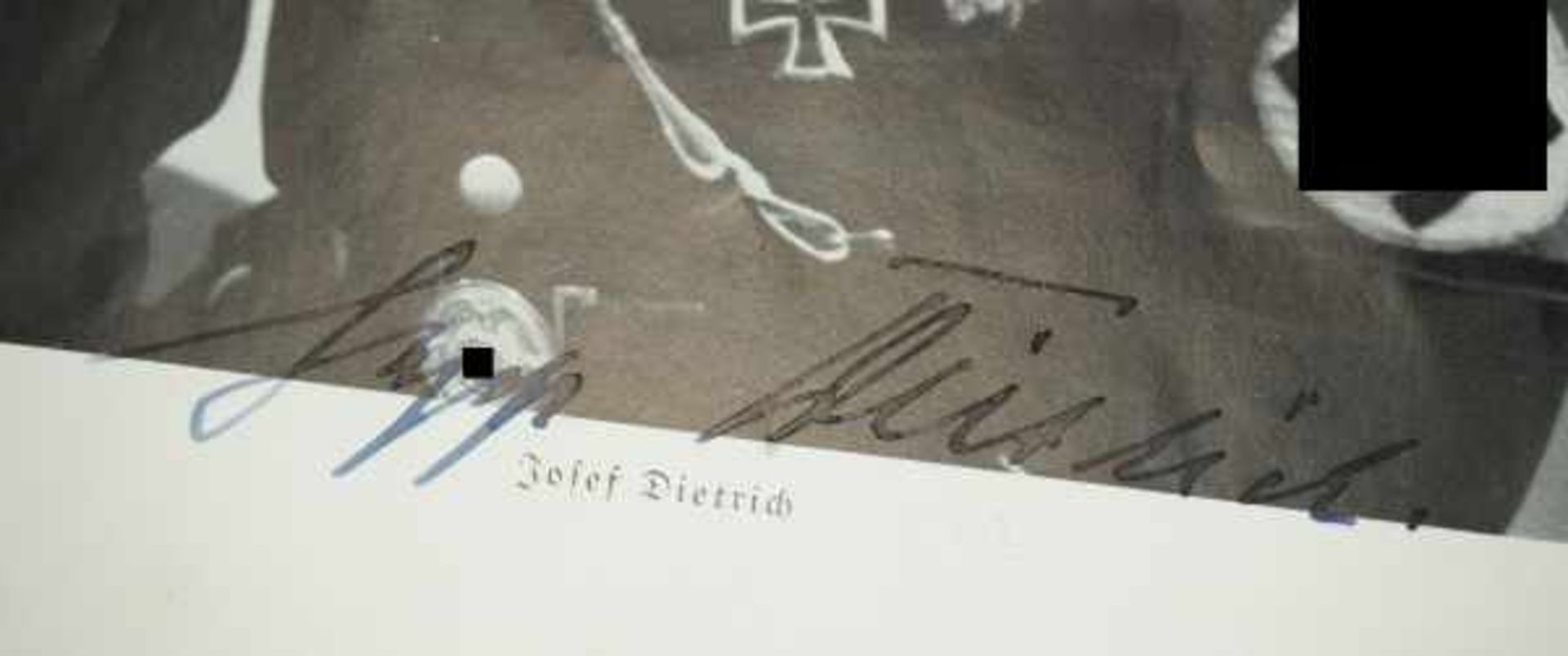 3.3.) AutographenDietrich, Sepp.(1892-1966). Kommandeur der Leibstandarte SS Adolf Hitler, SS- - Image 3 of 4
