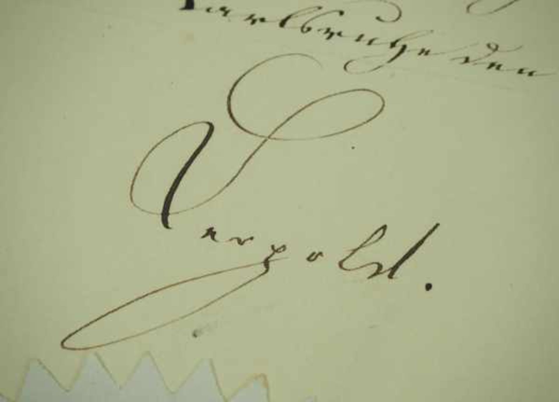 3.3.) AutographenBaden, Leopold / Friedrich.Je eigenh. Autograph auf Urkunde.Zustand: II3.3.) - Image 3 of 6