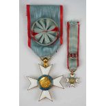 2.2.) WeltHaiti: Nationaler Ehren- und Verdienstorden, Offizierskreuz mit Miniatur.Silber vergoldet,