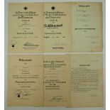 3.1.) Urkunden / DokumenteUrkundengruppe eines Unteroffiziers der 12./ Infanterie-Regiment 446.-