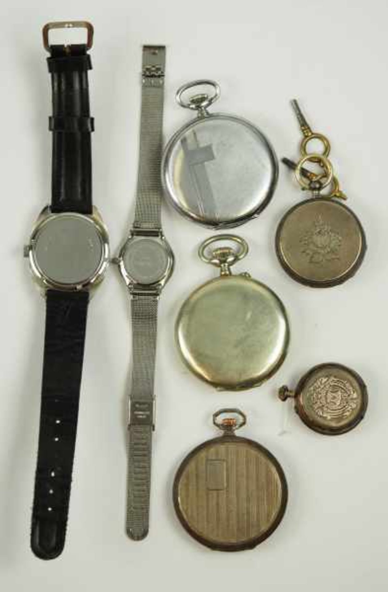 7.5.) UhrenLot Taschenuhren.Diverse. U.a. Logines und Junghans.Zustand: II7.5 ) Watches - Image 5 of 6