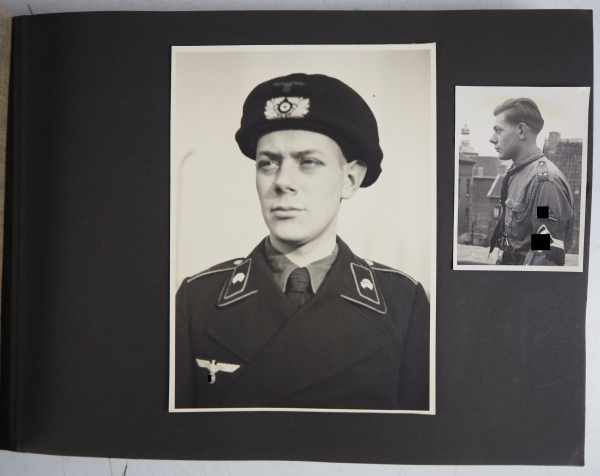 3.2.) Fotos / PostkartenFotoalbum: RAD, Wehrmacht und Bundeswehr.Kunstledereinband, mit - Image 3 of 12