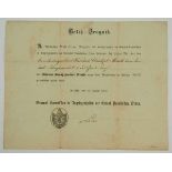 3.1.) Urkunden / DokumentePreussen: Eisernes Kreuz, 1870, 2. Klasse Urkunde für einen