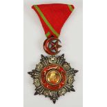 2.2.) WeltTürkei: Medjidije-Orden, 5. Klasse.Silber, das Medaillon vergoldet und teilweise