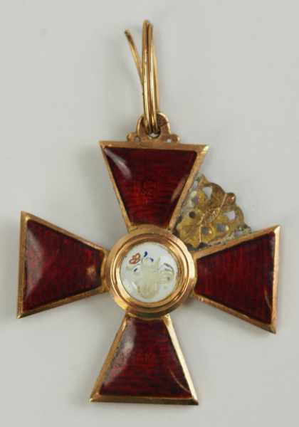 2.2.) WeltRussland: Orden der hl. Anna, 2. Modell (1810-1917), 3. Klasse.Gold, teilweise emailliert, - Image 3 of 5