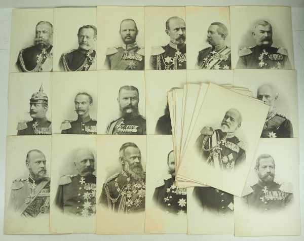 3.2.) Fotos / PostkartenDeutsches Reich: Sammlung von 37 Lithographien.Je ca. DinA4 Format, Adel, - Image 2 of 2