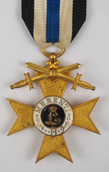 1.1.) Kaiserreich (bis 1933)Bayern: Militär-Verdienstkreuz, 1. Klasse mit Schwertern.Silber