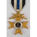 1.1.) Kaiserreich (bis 1933)Bayern: Militär-Verdienstkreuz, 1. Klasse mit Schwertern.Silber