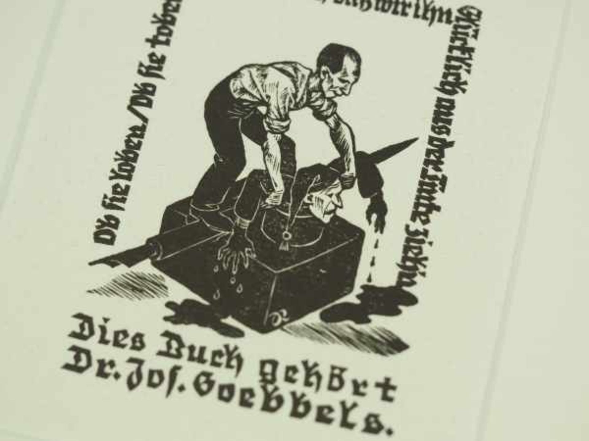 3.3.) AutographenDr. Goebbels, Joseph - ex libris.Gedrucktes ex libris des Reichsminister für - Bild 4 aus 4