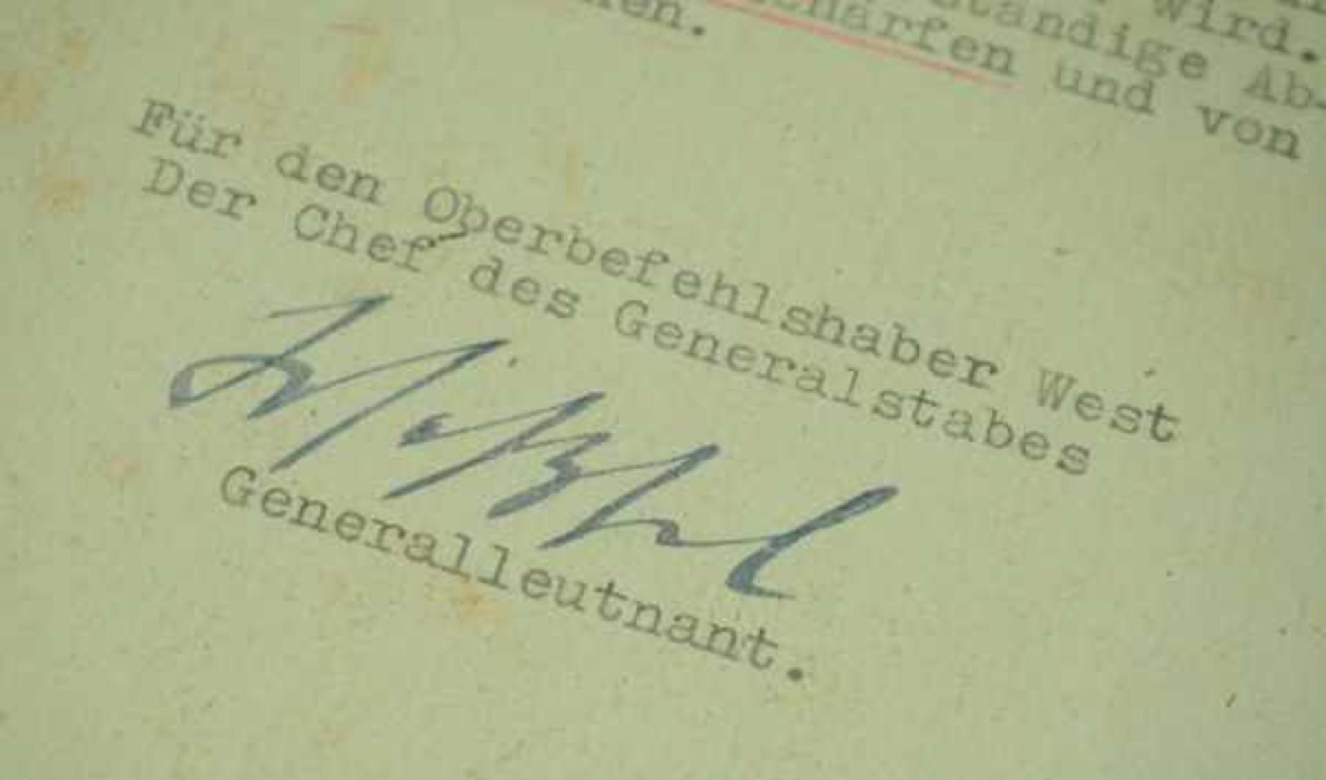 3.3.) AutographenWestphal, Siegfried.(1902-1982). General der Kavallerie, Chef des Generalstabes, - Image 4 of 4