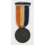 2.2.) WeltChina: Soochow Creek Medaille.Geprägt, rückseitig eingeschlagener Name "H.E. STINE", am