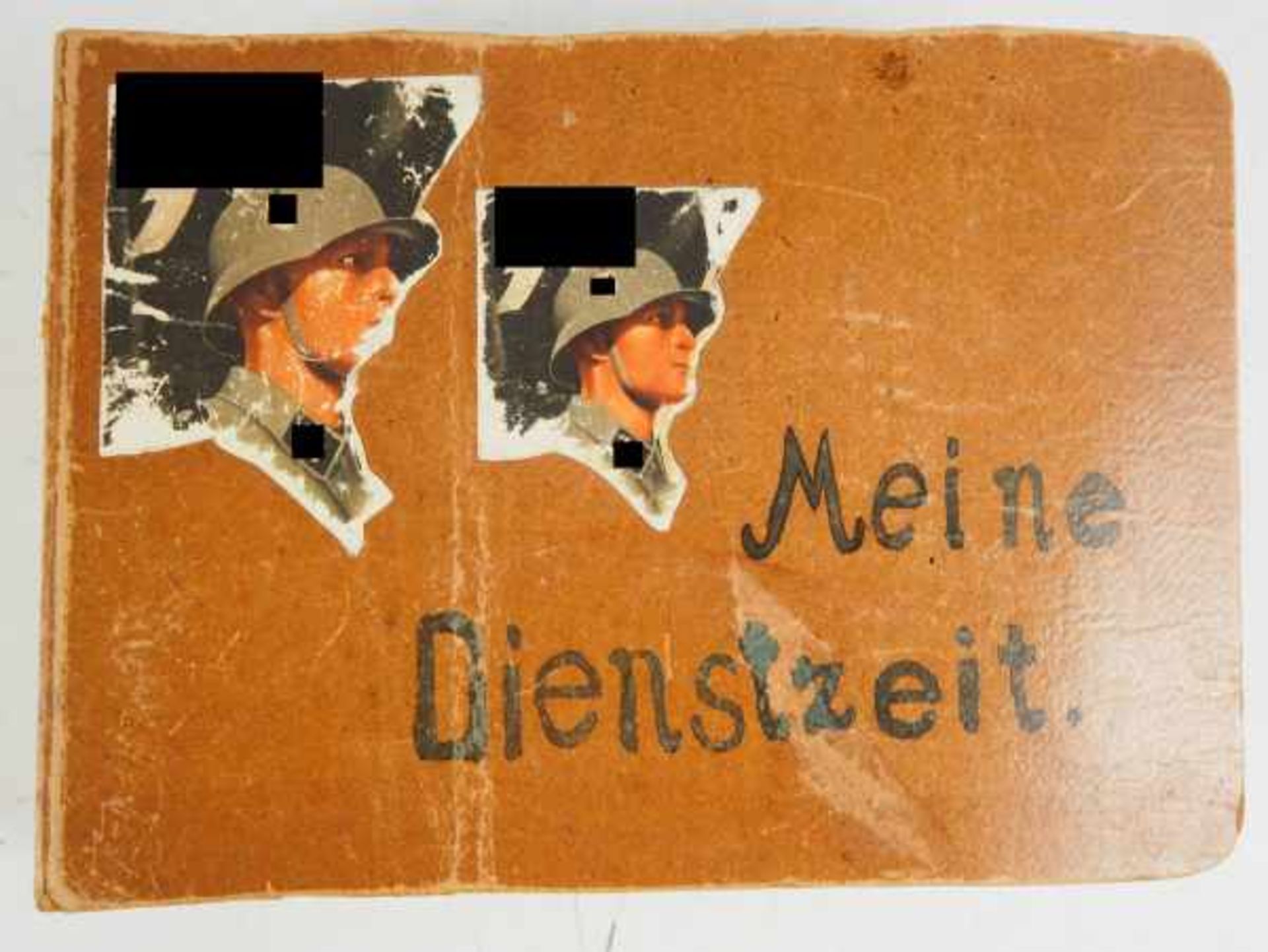 3.2.) Fotos / PostkartenSS Fotoalbum - Flak-Abteilung.Ordner, mit aufgeklebten Motiven und - Image 2 of 12