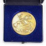 1.3.) Bundesrepublik Deutschland und DDRBND: St. Georgs Medaille, 2. Ausgabe, im Etui.Buntmetall