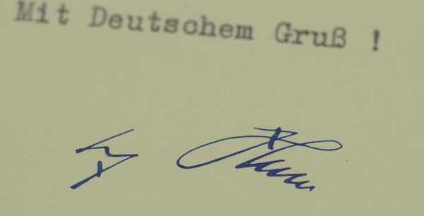 3.3.) AutographenHitler, Adolf.(1889-1945). Führer und Reichskanzler. Eigenh. Autograph auf - Image 4 of 4