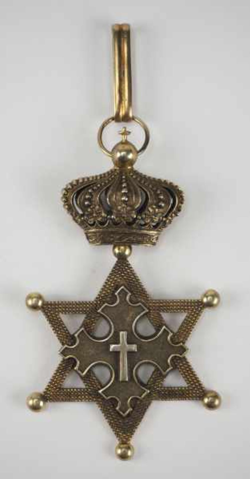 2.2.) WeltÄthiopien: Orden vom Siegel König Salomons, 2. Modell, Komtur.Silber vergoldet, - Image 2 of 3